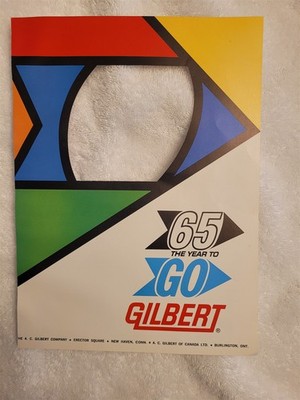 1965 PAPER AD 10 PG TOY COLOR Gilbert American Flyer Train Slot Car Race 
