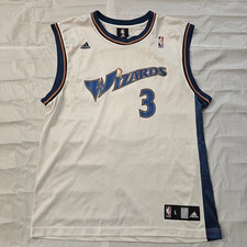 Vintage adidas NBA Washington Wizards Jared Butler #3 Basketball Jersey L White