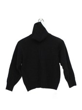 Johnstons Women's Jumper M Black 100% Wool Roll Neck Pullover