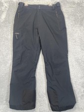 Obermeyer Snow Pants Mens Large Black Insulated Ski Zip Pockets Vents 25087