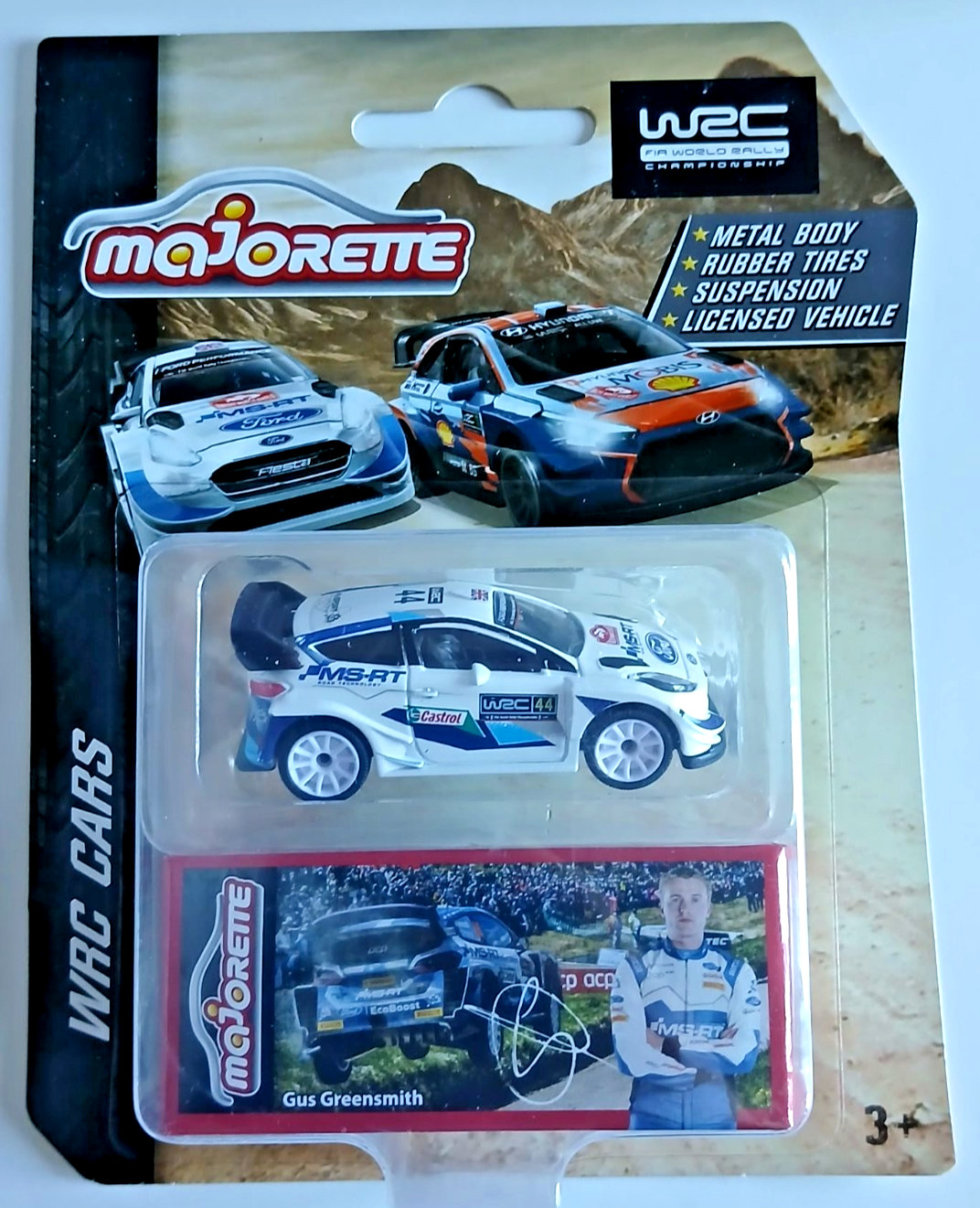 Die Cast Wrc Majorette Ford Fiesta Wrc - Gus Greensmith - Scale 1:64 Hw44