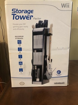 任天堂 Wii Nintendo Wii Gaming Storage Tower Levelup Zig-zag White for sale