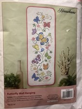 Herrschners  Butterfly Wall Hanging Stamped Cross-Stitch Kit 16  X 44  