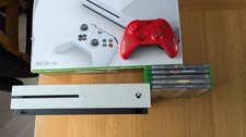 Xbox One S, 500GB, Slim White Console, Inc Controller and 5 Games (NO CABLES)