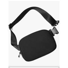 Black Everywhere Belt Bag Crossbody Waist Pack Water Resistant Adjustable Strap