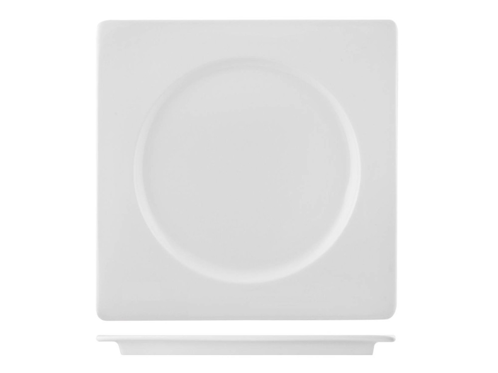 Porcelain Plate, 23X23 Cm, White H&H