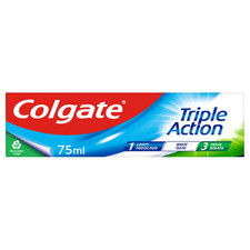 Colgate Triple Action Original Mint Toothpaste 75ml Fresh Breath Whitening