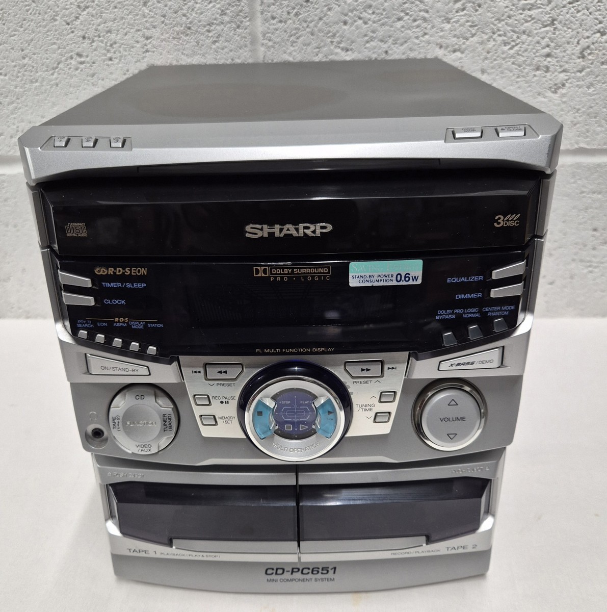 SHARP CD-PC651 Hi-Fi Mini Component System Dolby Pro Logic UK
