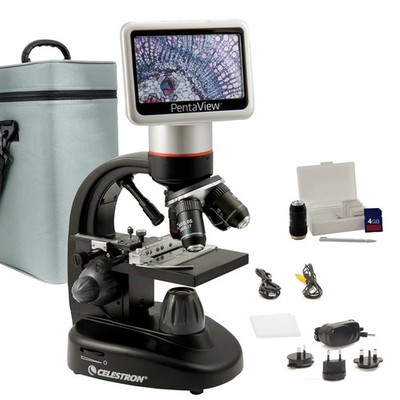 PentaView LCD Digital Microscope 4.3'' Screen 5MP Camera 40x 2400x Magnification