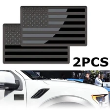 2X 3D US American Flag Car Sticker Metal Emblem Badge Decal Exterior Accessories
