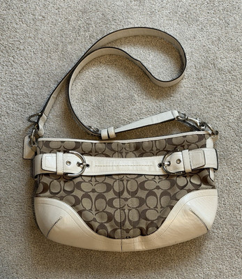 Coach Signature Hobo Shoulder Bag Monogramm Canvas/Leder Leather