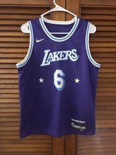 LeBron James 6 Los Angeles Nike City Edition Jersey Youth Size Large 14/16