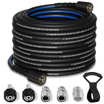 #ad Kink Resistant 1 4quot; Pressure Washer Hose 50FT 3600 PSI Power Washer Hose Rep... $52.03