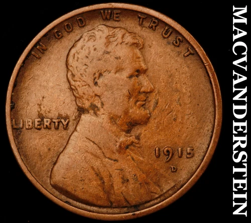 1915-D Lincoln Wheat Cent- Semi-Key Very Fine  No Reserve  #i4248
