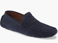Men's LOAFERS Allen Edmonds Lewis Penny Driver - NAVY SUEDE