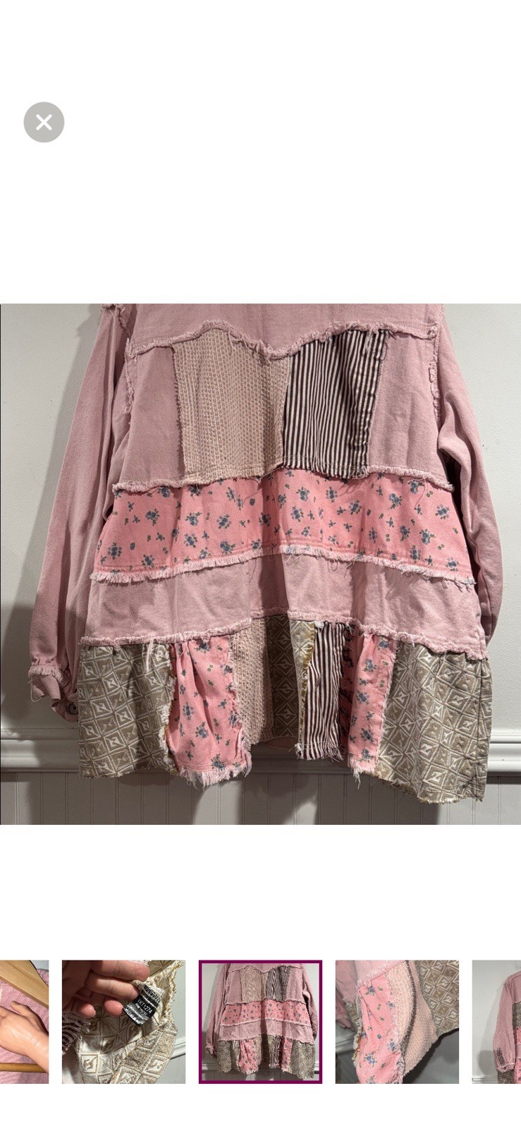 Pol Patchwork Jacket Distressed Boho Shabby Chic … - image 5