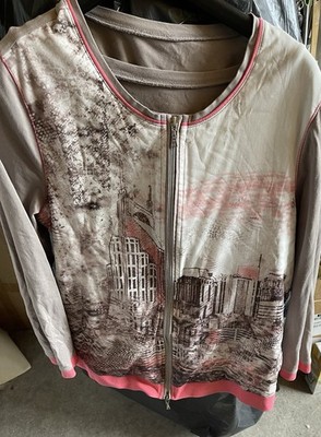 Twinset Jacke Langärmelig Und Shirt Kurzärmelig Größe 48 Motiv Stadt