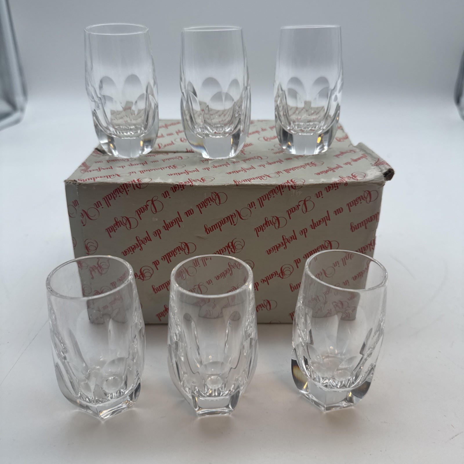 Nachtmann Sonja Stamper, Schnaps Glas 6 Stück top Zustand 8cm cm hoch -OVP