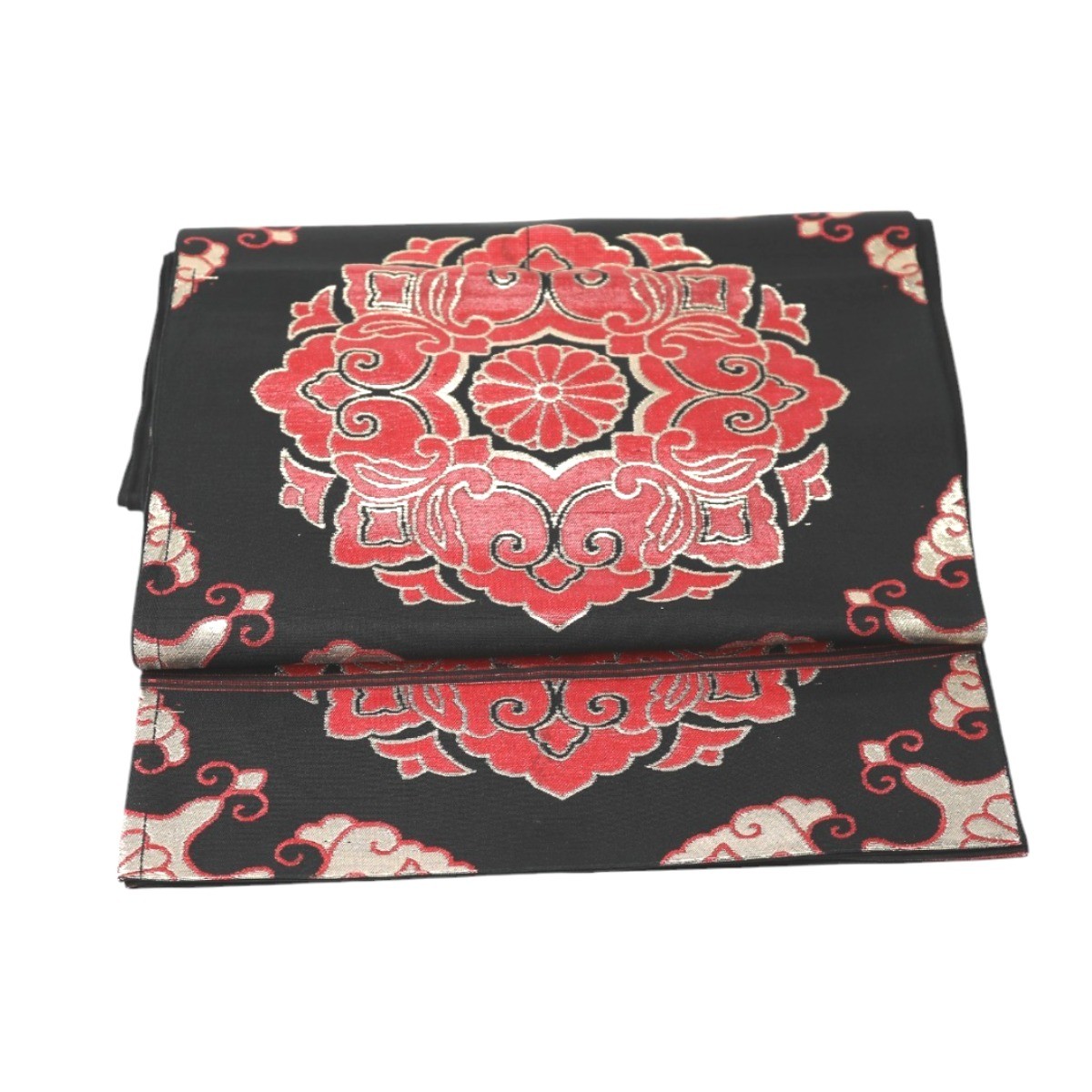 banda ropa japonesa kimono patrón floral rojo, patrón de seis vías otra banda...