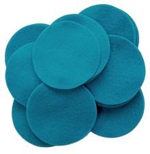 18 PCS Ocean Blue Craft Felt Circles 5 Inch Fabric Discs Patches For Sewing
