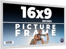 16x9 Frame White Wood Picture Photo Frame with UV Acrylic and Acid Free Backing