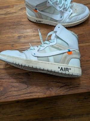 Off White for Nike Air Jordan Size 12, worn, some dirt