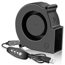 75mm X 30mm USB Blower Fan with 3 Speeds Control, 5V Powered DC 75mm x 30mm