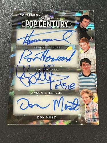 2026 Leaf Pop Century Henry Winkler Ron Howard Williams Most Quad Auto #’d 3/5