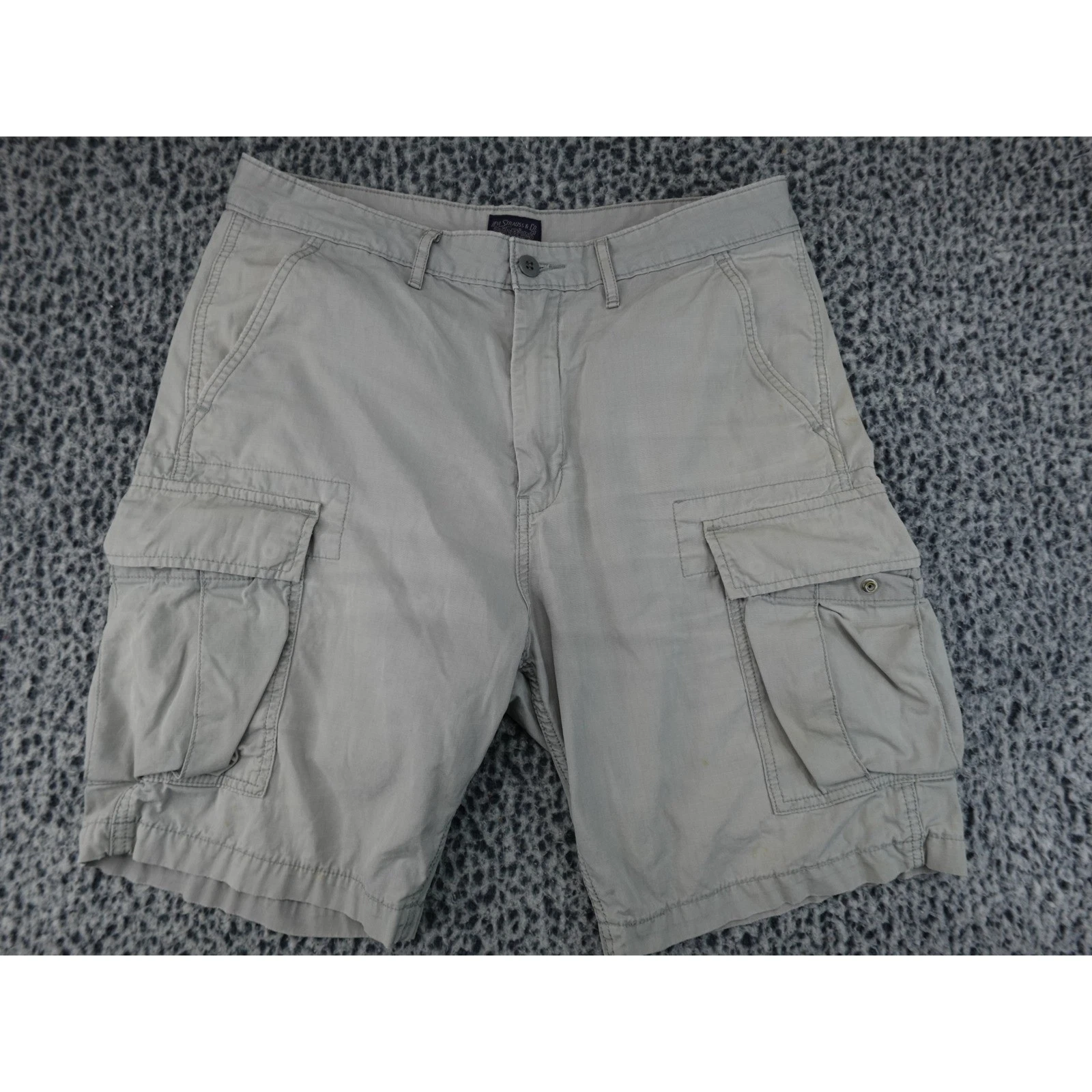 Levi's Cargo Shorts Mens W33 Grey Good Ripstop Utility Multi-Pocket 23251-0052