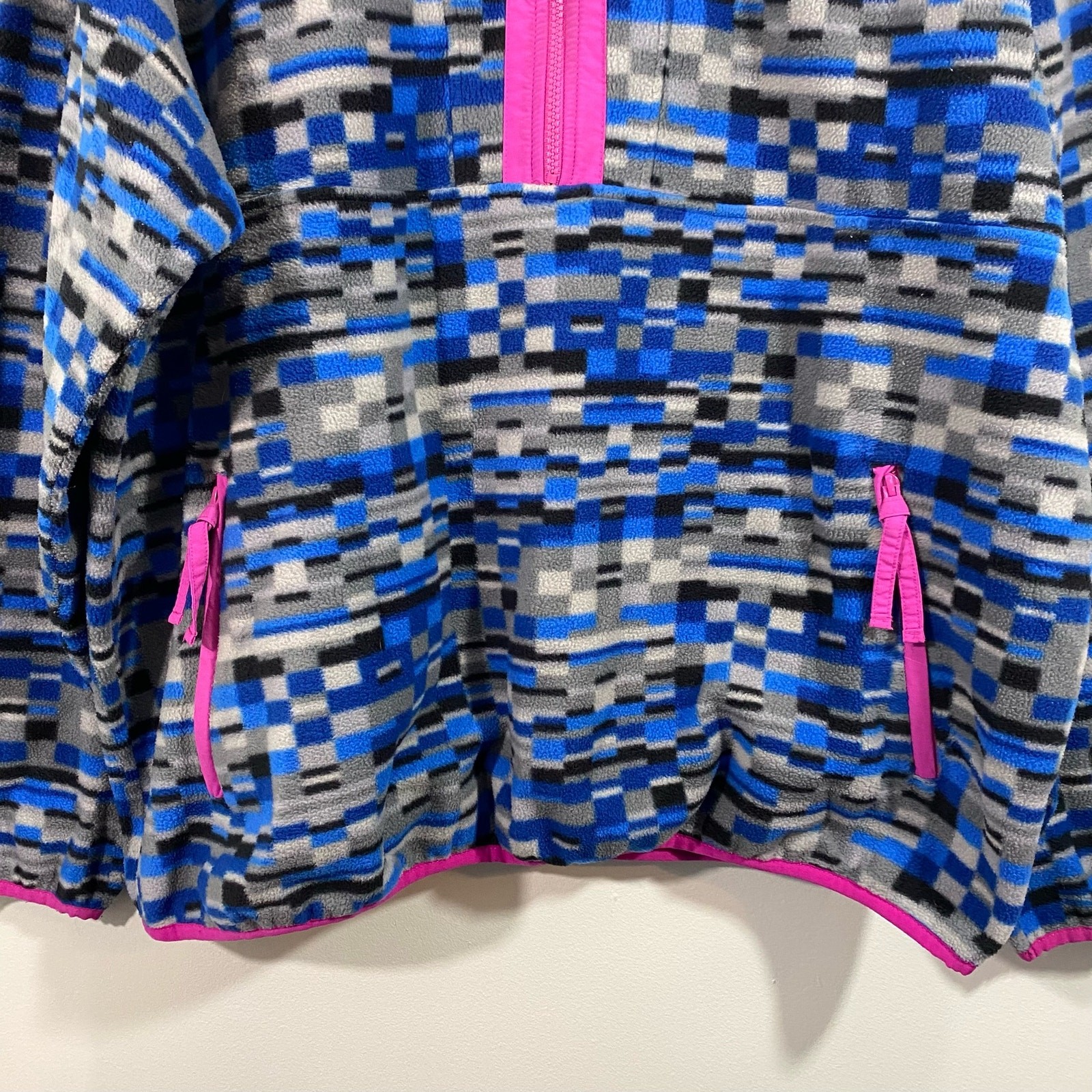 Columbia Women's Blue & Pink Graphics Half Zip Pullover Fleece Size 2XL  thumbnail 3