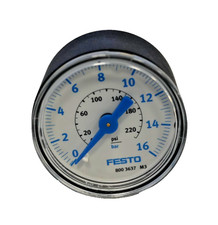 Festo PAGN-40-16-G18 Pressure Gauge 0-16 Bar Manometer 8003637 M3 Pneumatics