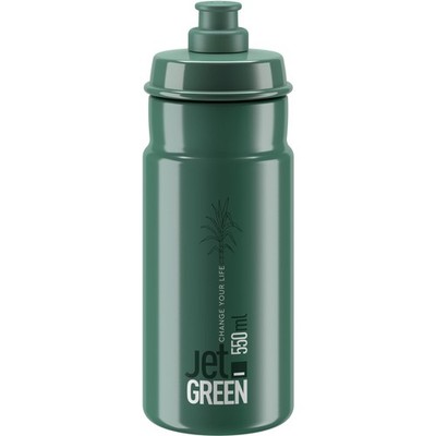 Elite Jet Green Biokunststoff Trinkflasche - 550ml, Bio Green (High Flow, BPA frei)