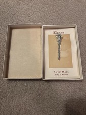 Vintage Royal Mace Brooch – City of Norfolk – Original Box – Collectible Pin