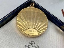9ct Gold Antique Locket, Edwardian Early Art Deco Sunburst Design, Hallmarked