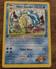 Pokémon Misty's Gyarados 13/132 Gym Challenge Holo 1st Ed HP Crease Scratches on eBay