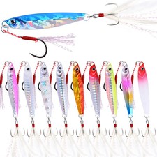 10pcs 40G Saltwater Fishing jigs Speed Jigging Slow Jigging Pitching Lures Ar...