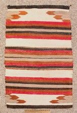 Small Vintage mid-20thC Navajo Native American Western Wool Rug NO RESERVE