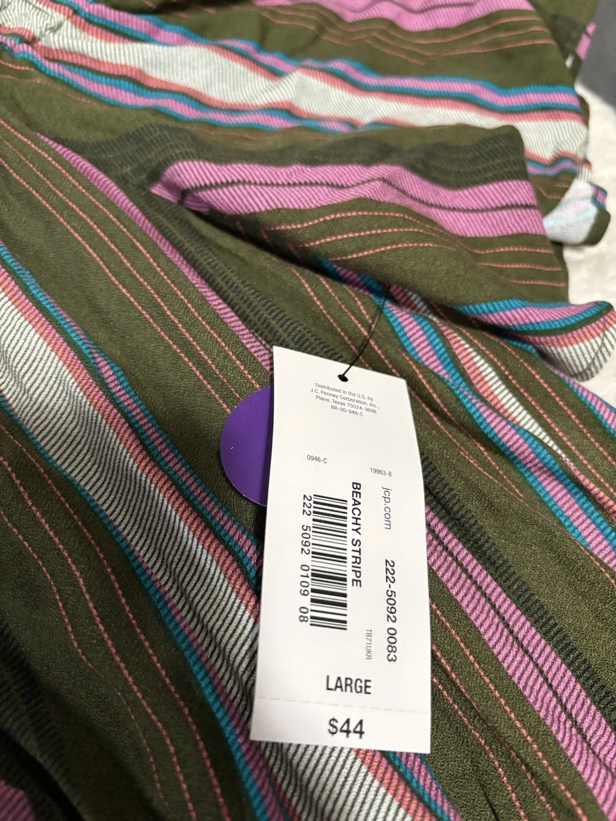 VETEMENTS Abito donna Anna Apparel a righe da spiaggia taglia large nuovo