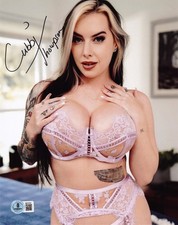 Hot Sexy Cubbi Thompson Signed 8x10 Photo Adult Star Autograph Beckett Hologram
