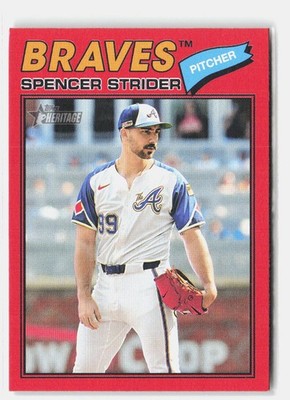 2026 Topps Heritage #41 Spencer Strider Red