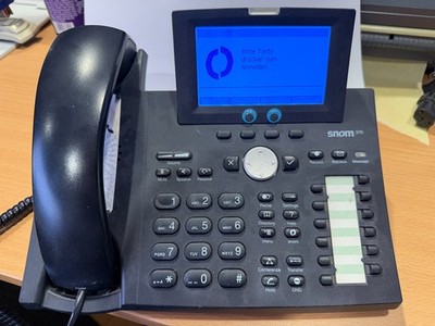 2x SNOM 370 SIP VoIP IP-Telefon schwarz