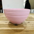 RARE Vintage McCoy USA Pink Ribbed Beehive Oven Proof Mixing Bowl 8” Wide