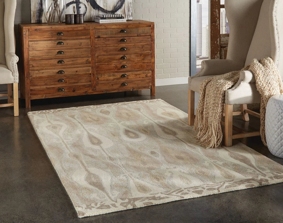 3x8 Sphinx All-Over Casual Ivory 68000 Ikat Wool Area Rug - Approx 2' 6" x 8' - Image 2 of 2