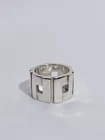 GUCCI Vintage Sterling Silver  Modernist Ring Size 6