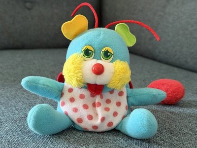 Vintage kleiner Apfel Popples Plüsch 1986 aus der Obstserie Stofftier Mela