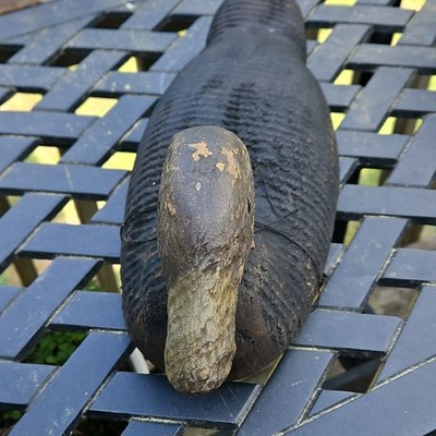 Vintage Blue Bill Wooden Duck Decoy Antique Hollow Body Collectible