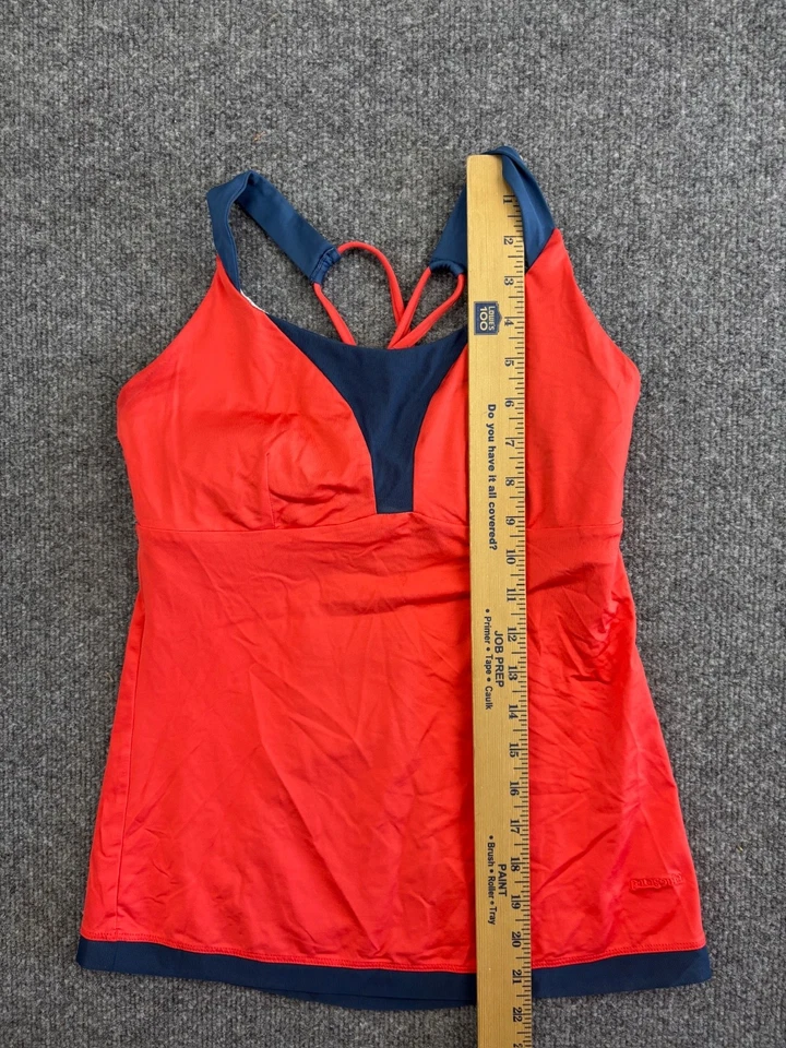 Camiseta de baño Patagonia para mujer S naranja azul Tankini traje de baño sin mangas espalda deportiva Foto 4 de 4