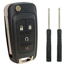 Key Fob Case Shell Replacement Fits for Chevrolet Chevy Equinox Sonic Black