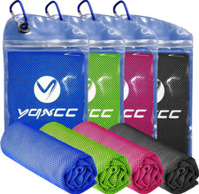 Cooling Towels 4 Pack 47"x12" Ice Cool for Neck Microfiber Soft