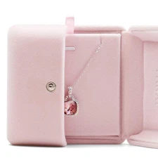 Oirlv Pink Velvet Jewelry Packaging Box Pendant Earrings Display Storage Case